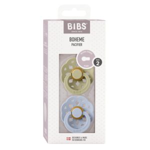 BIBS Boheme 6-12M Lat Ro Khaki Dus Bl 2 Stk