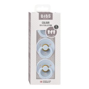 BIBS Try-it Colo Size 1 Baby Blue 3 Stk