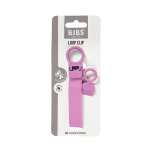BIBS Pacifier Clip Loop bubblegum