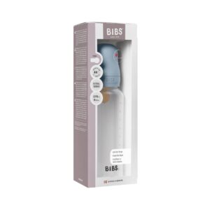 BIBS Baby Bottle Anti Col 270ml Lat Med Flow blue