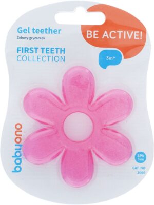 BABYONO Beissring mit Gel Blume