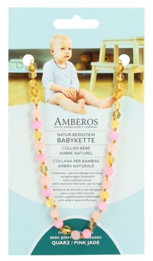 AMBEROS Natur Bernsteinkette Edelst Baro Le Pi Ja
