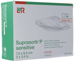 SUPRASORB P sensitive border lite 7.5x8.5cm 10 Stk
