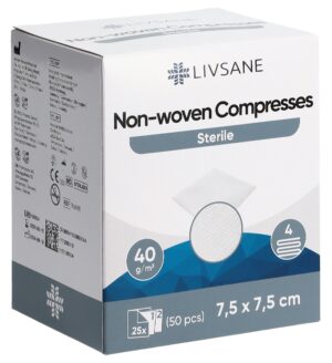 LIVSANE Vliesskompressen 7.5x7.5cm st     2 25 Stk
