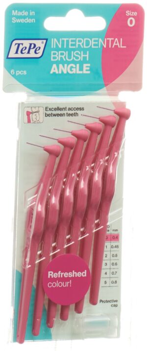 TEPE Angle Interdental-Brush 0.4mm pink      6 Stk