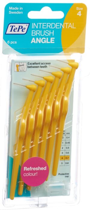TEPE Angle Interdental-Brush 0.7mm gelb      6 Stk