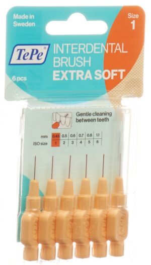 TEPE Interden Brush 0.45mm x-soft oran Blist 6 Stk