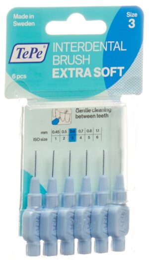 TEPE Interden Brush 0.60mm x-soft blau Blist 6 Stk