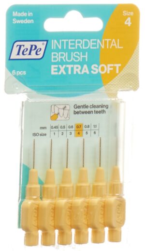 TEPE Interden Brush 0.7mm x-soft gelb  Blist 6 Stk