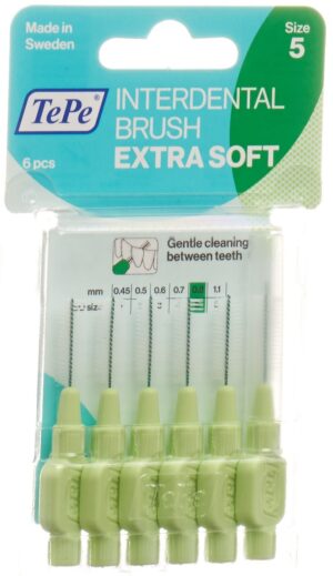 TEPE Interden Brush 0.8mm x-soft grün  Blist 6 Stk
