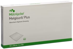 MELGISORB PLUS Alginat-Verband 10x20cm ster 10 Stk