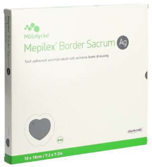 MEPILEX Ag Border Schaumverband 18x18cm Sacr 5 Stk