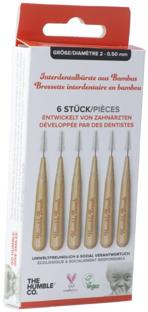 THE HUMBLE Interdentalbuerste Bambus 0.5mm 6 Stk