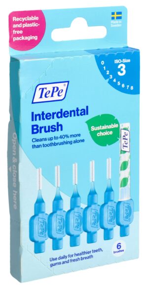 TEPE Interdental Brush 0.6mm blau      Blist 6 Stk