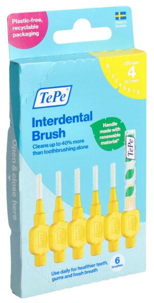 TEPE Interdental Brush 0.7mm gelb      Blist 6 Stk
