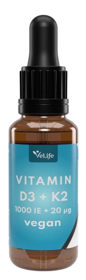 VELIFE Vitamin D3 K2 Tropfen vegan    Pip Fl 30 ml