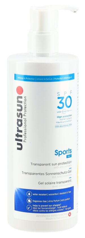 ULTRASUN Sports Gel SPF 30 -25%        Disp 400 ml