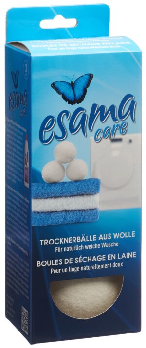 ESAMA Trocknerbälle aus Wolle                3 Stk