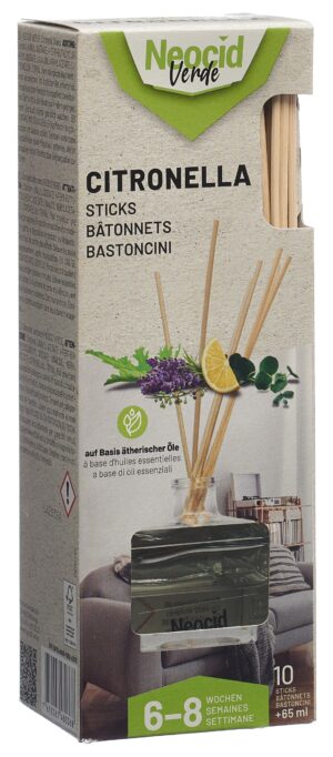 NEOCID VERDE Citronella mit 10 Sticks     Fl 65 ml