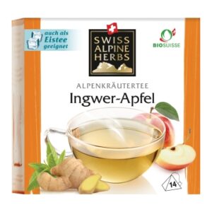 SWISS ALPINE HERBS Ingwer-Apfel Tee Knos CH 14 Stk