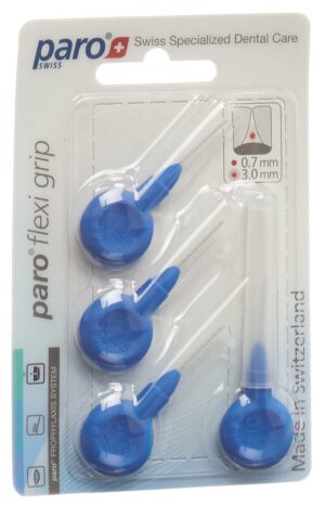 PARO Flexi Grip 3mm x-fine blau zylindri     4 Stk
