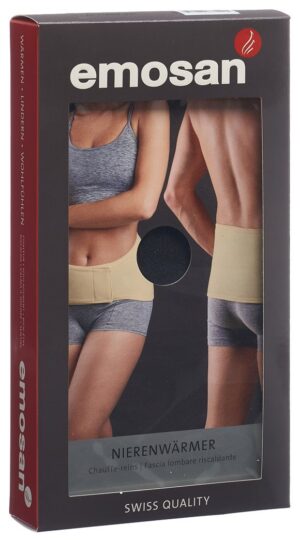 EMOSAN Ultra Nierenwaermer Velcro S grau Swisstag