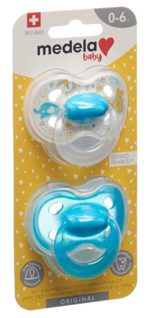 MEDELA Baby Nuggi Original 0-6 Blau          2 Stk