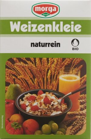 MORGA Weizenkleie naturrein Knospe Bio       250 g