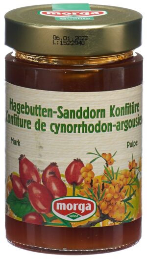 MORGA Konfitüre Sanddorn Hagebuttenmark      350 g