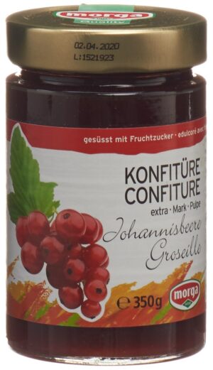 MORGA Konfitüre Johannisbeermark Fruchtz     350 g