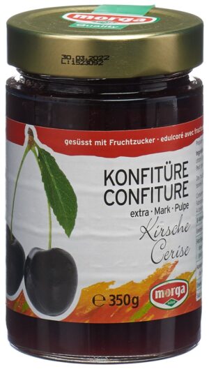 MORGA Konfitüre Kirschen schwarz Fruchtz     350 g