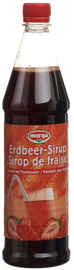 MORGA Erdbeer Sirup mit FruchtzuckerPetfl 7.500 dl