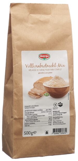 MORGA Vollkornbrot-Mehl-Mix gf Bio       Btl 500 g
