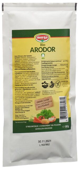 MORGA Arodor Streuwürze Bio Knospe        Btl 80 g