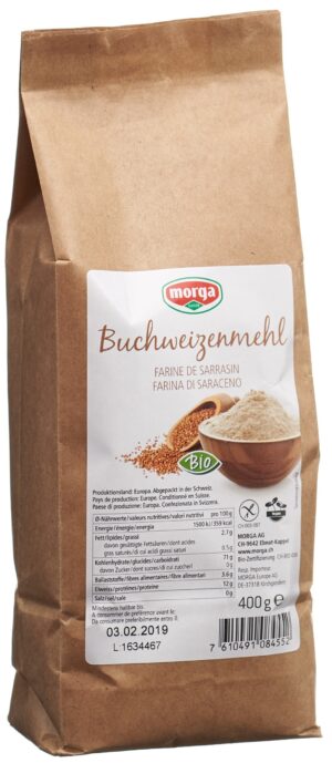 MORGA Buchweizenmehl Bio glutenfrei      Btl 400 g
