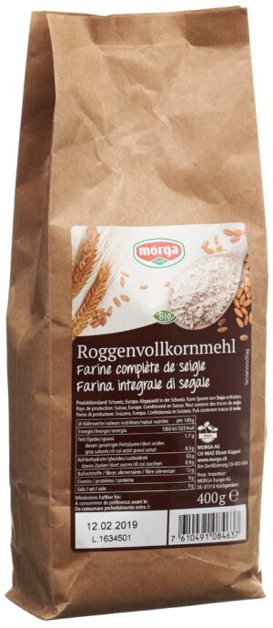 MORGA Roggenvollkornmehl Bio             Btl 400 g