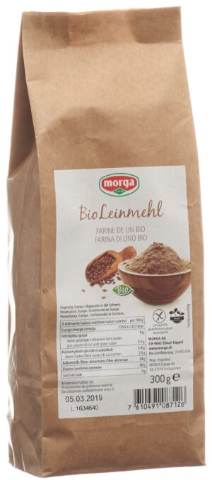 MORGA Leinmehl Bio glutenfrei            Btl 300 g