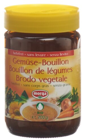 MORGA Gemüse Bouillon hefefrei fettfrei Bio 200 g