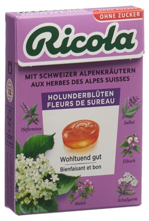 RICOLA Bonbons Holunderblüten oZ mS       Box 50 g