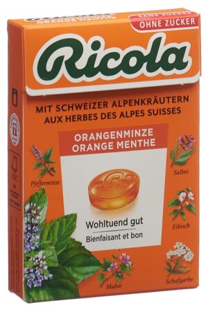 RICOLA Bonbons Orange Minze oZ mS         Box 50 g