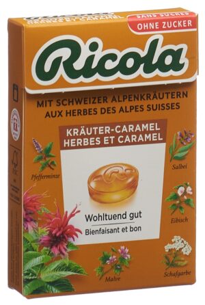 RICOLA Bonbons Kräuter Caramel oZ mS      Box 50 g
