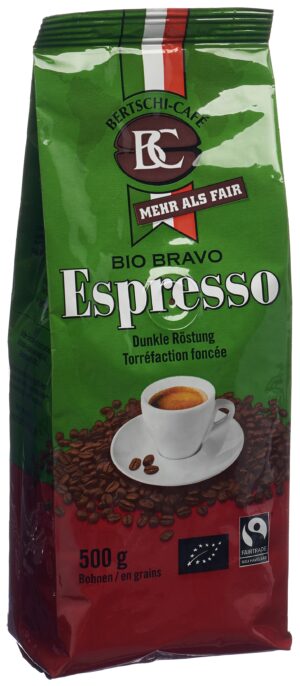 BC BERTSCHI CAFE Bio Bravo Kaffee Espre ganz 500 g