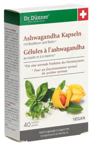DUNNER Ashwagandha Energie+Nerven KapsBlist 40 Stk