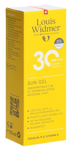 WIDMER Sun Gel LSF30 parf                   100 ml