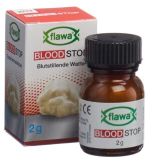 FLAWA Blood Stop Blutstillende Watte steriGlas 2 g