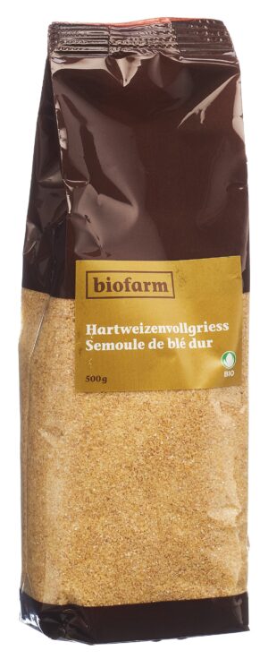 BIOFARM Hartweizenvollgriess Knospe      Btl 500 g