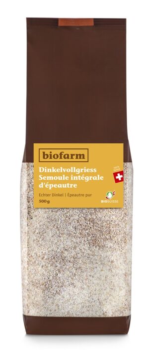 BIOFARM Dinkel Vollgriess Knospe             500 g