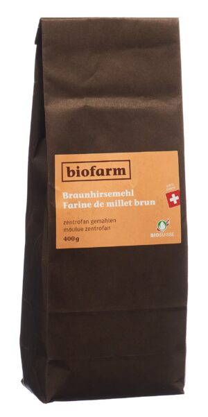 BIOFARM Braunhirsemehl CH Knospe         Btl 400 g
