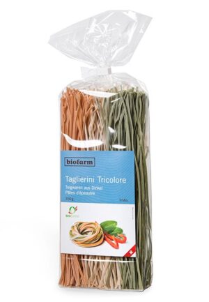 BIOFARM Taglierini Dinkel-Tricolore 350 g