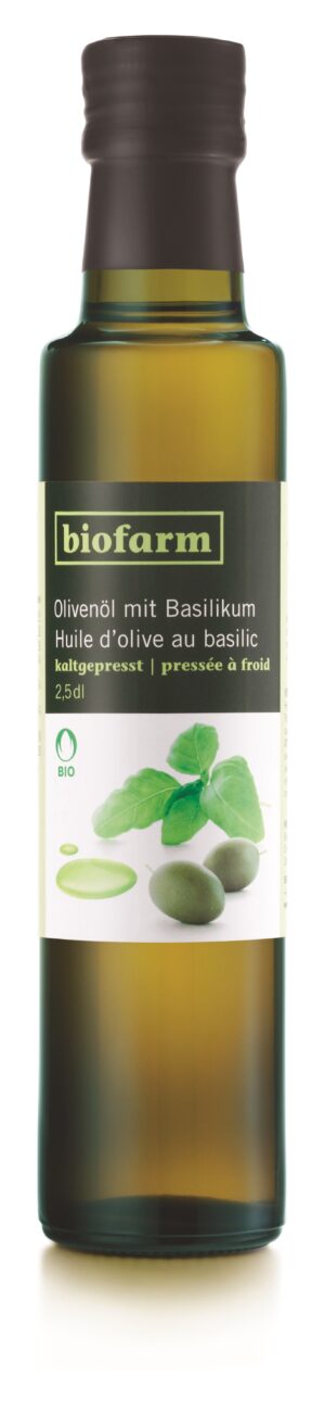 BIOFARM Olivenoel mit Basilikum Knospe 250 ml
